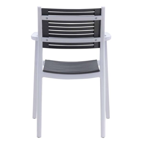 AKRON Πολυθρόνα PP-UV Άσπρο - Γκρι 60x55x85cm - Image 5