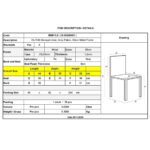HILTON Καρέκλα Μέταλλο Βαφή Silver, Ύφασμα Γκρι 44x55x93cm - Image 6