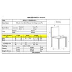 DELUX Καρέκλα Μέταλλο Βαφή Φυσικό, Linen PU Μπέζ 49x51x89cm - Image 3