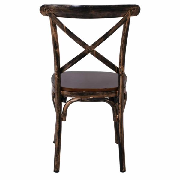 MARLIN Wood Καρέκλα, Μέταλλο Βαφή Black Gold 52x46x91cm - Image 6