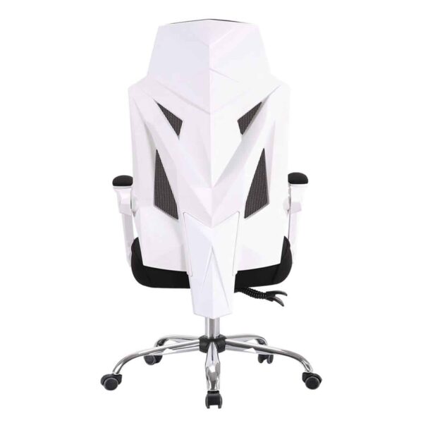 BF9450 Πολυθρόνα Relax Γραφείου Διευθυντή, Βάση Χρώμιο, PP Άσπρο, Mesh Μαύρο 65x64x118/126cm - Image 3