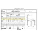 DOM Καρέκλα Τραπεζαρίας Απόχρωση Oak, Ύφασμα Καφέ 48x51x79cm - Image 6