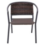 SILVA Πολυθρόνα Αλουμίνιο Ανθρακί, Wicker Rocky Brown 59x62x72cm - Image 4