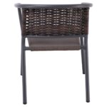 SILVA Πολυθρόνα Αλουμίνιο Ανθρακί, Wicker Rocky Brown 59x62x72cm - Image 6