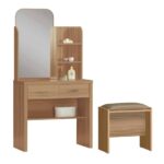 CALIBER Set Τουαλέτα + Σκαμπό Απόχρωση Sonoma Oak 80x39x155cm - Image 2