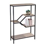 Ραφιέρα Μέταλλο Βαφή Μαύρο, Απόχρωση Sonoma 80x30x120cm - Image 2