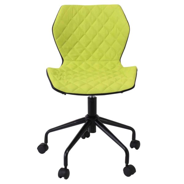 DAVID Καρέκλα Γραφείου PU Μαύρο, Ύφασμα Λαχανί, Βάση Μέταλλο Βαφή Μαύρο 48x50x78/88cm - Image 5