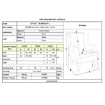 CROMA Πολυθρόνα - Μπερζέρα Σαλονιού - Καθιστικού, Ύφασμα Γκρι Velure 76x80x104cm - Image 6