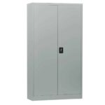 ΝΤΟΥΛΑΠΑ Δίφυλλη, 4 Ράφια, Μέταλλο Βαφή Γκρι 90x40x185cm - Image 2