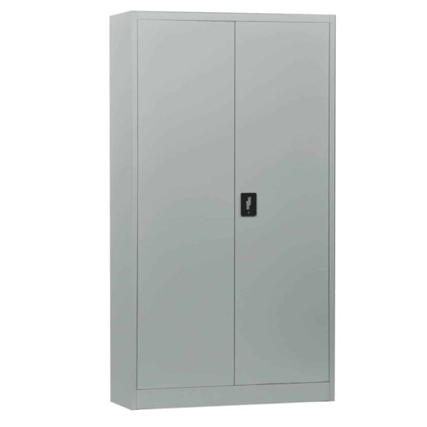 ΝΤΟΥΛΑΠΑ Δίφυλλη, 4 Ράφια, Μέταλλο Βαφή Γκρι 90x40x185cm - Image 2