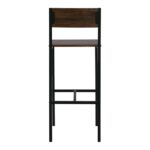 STAB Σκαμπό BAR με Πλάτη, Μέταλλο Βαφή Ανθρακί, Κάθισμα Απόχρωση Antique Brown 39x42x75/103cm - Image 6