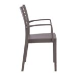 OLIMPIA Πολυθρόνα Τραπεζαρίας Κήπου Στοιβαζόμενη, PP - UV Protection, Απόχρωση Tortora 54x52x86cm - Image 4