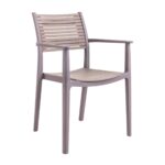 AKRON Πολυθρόνα PP-UV Sand Beige - Tortora 60x55x85cm - Image 2