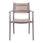 AKRON Πολυθρόνα PP-UV Sand Beige - Tortora 60x55x85cm - Image 3