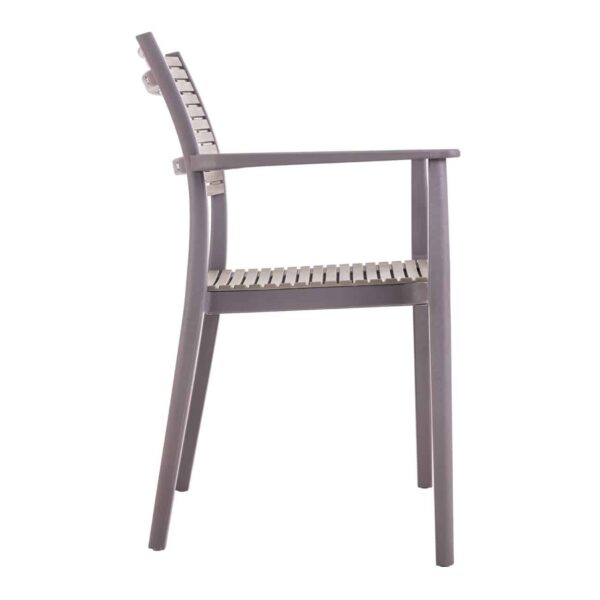 AKRON Πολυθρόνα PP-UV Sand Beige - Tortora 60x55x85cm - Image 4