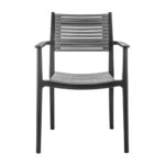 AKRON Πολυθρόνα PP-UV Μαύρο - Γκρι 60x55x85cm - Image 3
