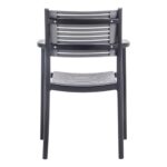 AKRON Πολυθρόνα PP-UV Μαύρο - Γκρι 60x55x85cm - Image 5