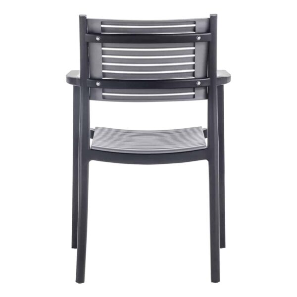 AKRON Πολυθρόνα PP-UV Μαύρο - Γκρι 60x55x85cm - Image 5