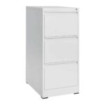 ΦΟΡΙΑΜΟΣ Αρχειοθέτησης Γραφείου 3 Συρτάρια, Μέταλλο Βαφή Άσπρο H.103 46x62x103cm - Image 2