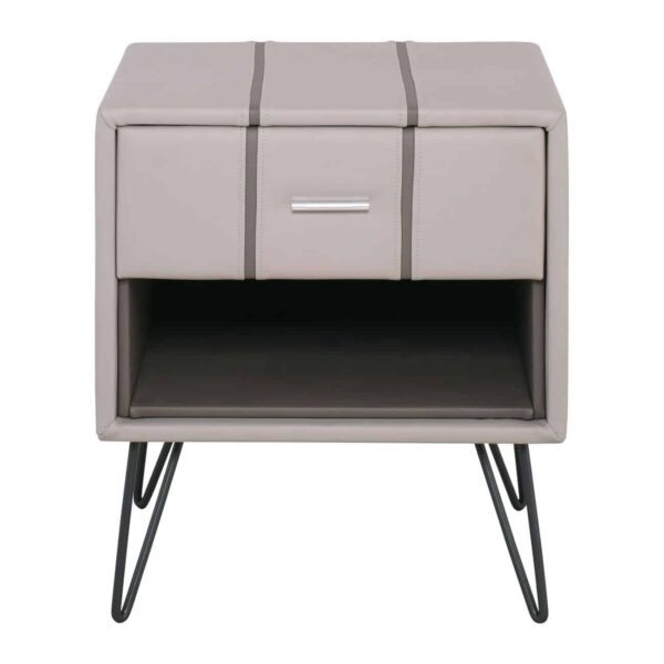 RIALTO Κομοδίνο Pu Μπεζ 48x41x56cm - Image 3