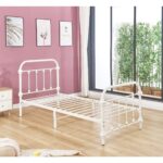 TUNER Κρεβάτι Μονό για Στρώμα 90x190cm, Μέταλλο Βαφή Άσπρο 203x98x102cm - Image 3