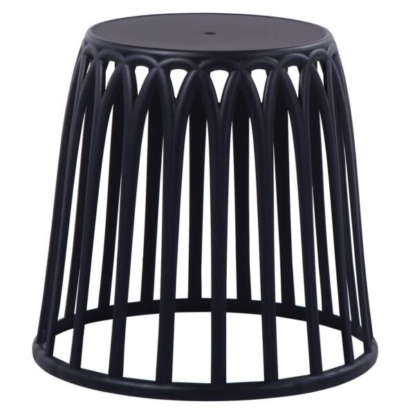SABA Σκαμπό, Στοιβαζόμενο, PP-UV Μαύρο Φ46cm H.44cm ( Kάθισμα Φ33cm) - Image 2
