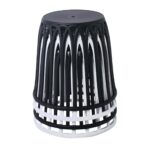 SABA Σκαμπό, Στοιβαζόμενο, PP-UV Μαύρο Φ46cm H.44cm ( Kάθισμα Φ33cm) - Image 3