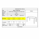 BAXTER Τραπέζι Κουζίνας Τραπεζαρίας, Μέταλλο Βαφή Μαύρο, Sonoma Oak 140x80x75cm - Image 3