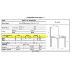 CELINA Καρέκλα Μέταλλο Βαφή Μαύρο, Pvc Γκρι 45x54x85cm - Image 6