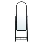 ROLLAND Small Καθρέπτης Δαπέδου, Μέταλλο Βαφή Μαύρο 37x37x160cm - Image 3