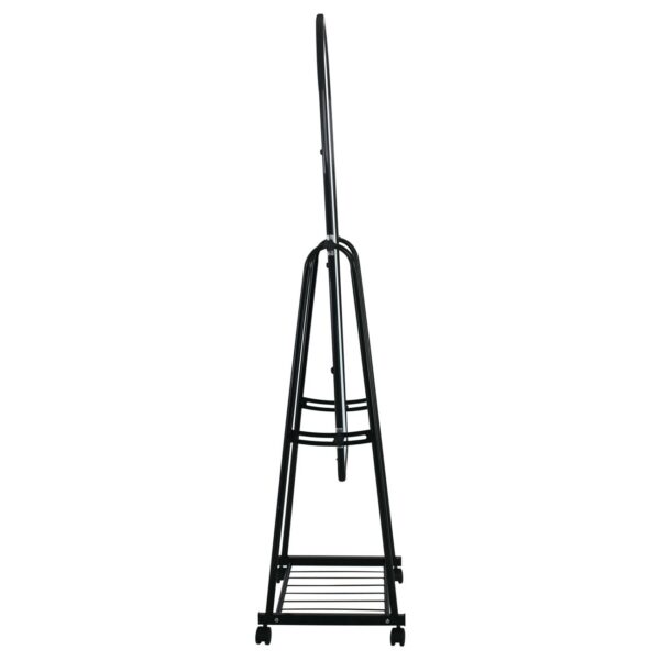 ROLLAND Small Καθρέπτης Δαπέδου, Μέταλλο Βαφή Μαύρο 37x37x160cm - Image 4