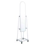 ROLLAND Small Καθρέπτης Δαπέδου, Μέταλλο Βαφή Άσπρο 37x37x160cm - Image 2