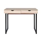 ΓΡΑΦΕΙΟ με 2 Συρτάρια Μέταλλο Βαφή Μαύρο - Maple 100x48x75cm - Image 3