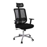 BF9500 Πολυθρόνα Γραφείου Διευθυντή Mesh Μαύρο, Μπράτσα up-down 68x72x115/123cm - Image 2