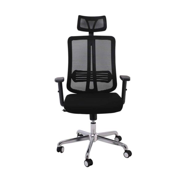 BF9500 Πολυθρόνα Γραφείου Διευθυντή Mesh Μαύρο, Μπράτσα up-down 68x72x115/123cm - Image 3