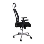 BF9500 Πολυθρόνα Γραφείου Διευθυντή Mesh Μαύρο, Μπράτσα up-down 68x72x115/123cm - Image 4