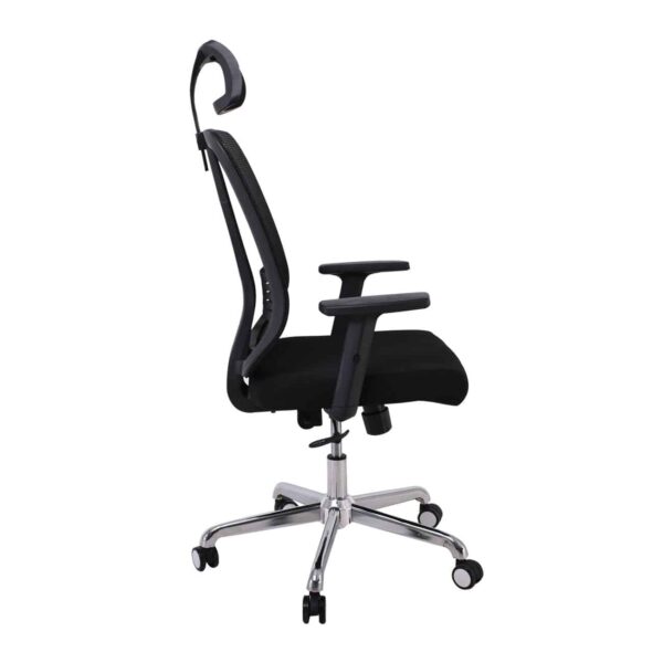 BF9500 Πολυθρόνα Γραφείου Διευθυντή Mesh Μαύρο, Μπράτσα up-down 68x72x115/123cm - Image 4