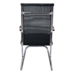 ALTA Πολυθρόνα Γραφείου Επισκέπτη Χρώμιο, Mesh Μαύρο 54x64x100cm - Image 5