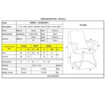 ALTA Πολυθρόνα Γραφείου Επισκέπτη Χρώμιο, Mesh Μαύρο 54x64x100cm - Image 6