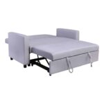 IMOLA Καναπές - Κρεβάτι Σαλονιού - Καθιστικού, 2Θέσιος Ύφασμα Ανοιχτό Γκρι 154x100x93(Κρεβ130x190x44)cm - Image 6