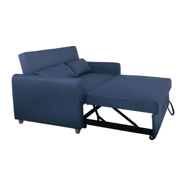 MOTTO Καναπές - Κρεβάτι Σαλονιού - Καθιστικού, Ύφασμα Μπλε 140x86x86 / Κρεβ.118x189x45cm - Image 4