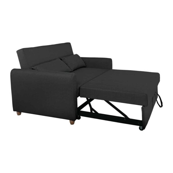MOTTO Καναπές - Κρεβάτι Σαλονιού - Καθιστικού, Ύφασμα Ανθρακί 140x86x86 / Κρεβ.118x189x45cm - Image 4