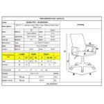 BF2101-F Πολυθρόνα Γραφείου χωρίς Ανάκλιση, Μέταλλο Χρώμιο Mesh Ροζ - Μαύρο 57x53x86/96cm - Image 3