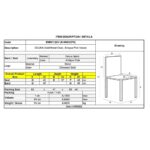 CELINA Καρέκλα Χρώμιο Χρυσό, Velure Antique Pink 45x54x85cm - Image 6