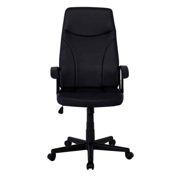 BF1250 Πολυθρόνα Γραφείου Διευθυντή, Pu Μαύρο 60x64x108/120cm - Image 3