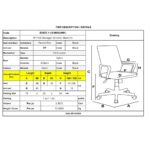 BF1250 Πολυθρόνα Γραφείου Διευθυντή, Pu Μαύρο 60x64x108/120cm - Image 6