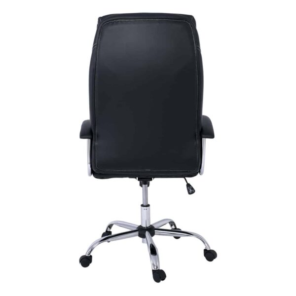 BF5700 Πολυθρόνα Διευθυντή Μέταλλο Χρώμιο, Pu Μαύρο 64x72x112/121cm - Image 4