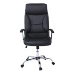 BF5700 Πολυθρόνα Διευθυντή Μέταλλο Χρώμιο, Pu Μαύρο 64x72x112/121cm - Image 5