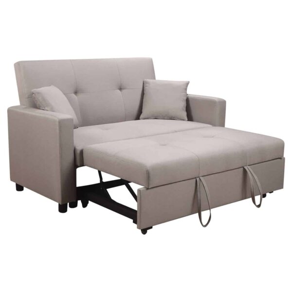 IMOLA Καναπές - Κρεβάτι Σαλονιού - Καθιστικού, 2Θέσιος Ύφασμα Cappuccino 154x100x93(Κρεβ130x190x44)cm - Image 4