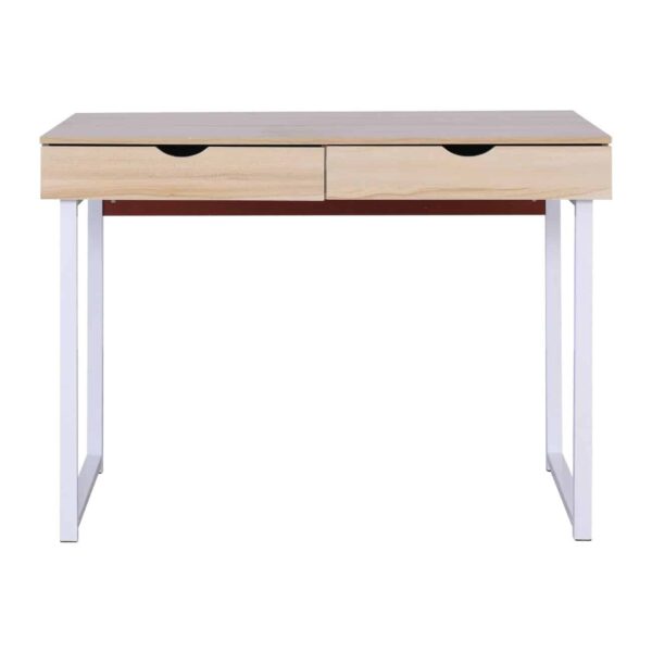 ΓΡΑΦΕΙΟ με 2 Συρτάρια Μέταλλο Βαφή Άσπρο - Maple 100x48x75cm - Image 3